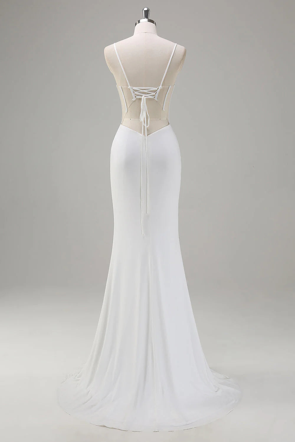 OKBBN's uniquely designed mermaid slim shoulder strap tight long ball gown