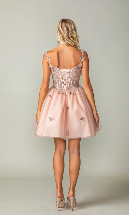 OKBBN's exquisite tight corset style butterfly shoulder straps and thin A-line Homecoming Dresses