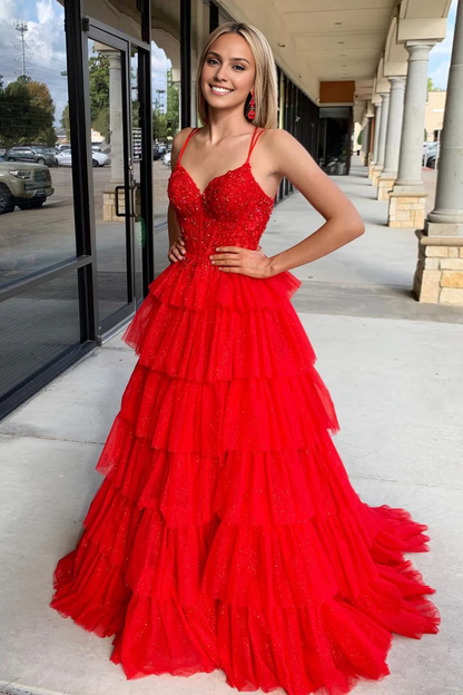 OKBBN Cute A-line Sweetheart Tulle Ball Dress with Stickers