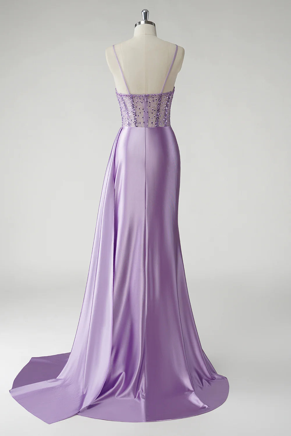 OKBBN Elegant Mermaid Corset Satin Evening Dress