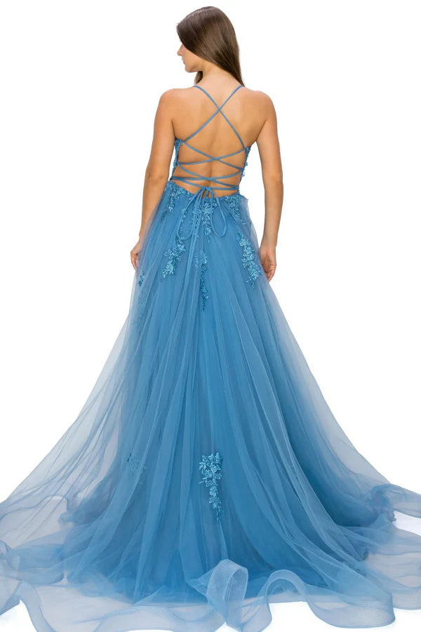 OKBBN Gorgeous A-line Square Strap Sleeveless Tattoo Ball Dress