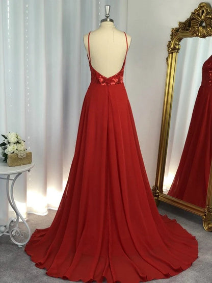 OKBBN A-line elegant sleeveless backless chiffon applique dance dress