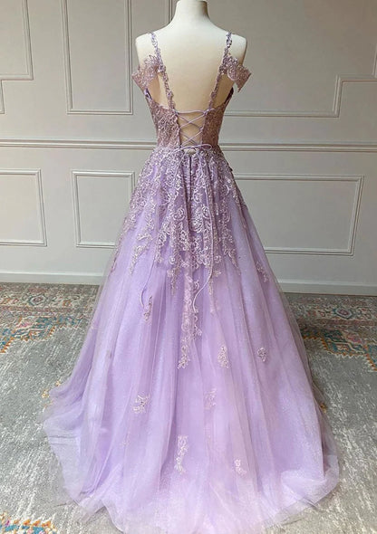 OKBBN thin shoulder strap and chiffon ball gown
