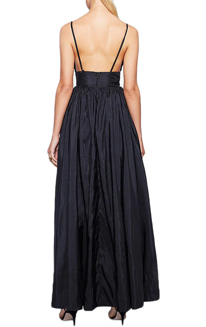 OKBBN V-neck Taff Ball Dress with Strap