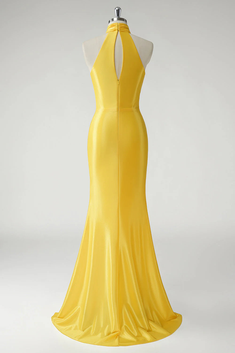 OKBBN Mermaid Strap Satin Long Evening Dress