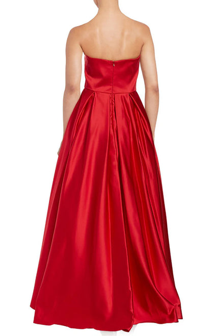 OKBBN strapless satin high-low ball gown