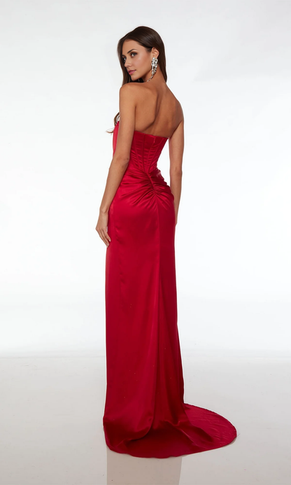 OKBBN elegant strapless long corset ball dress