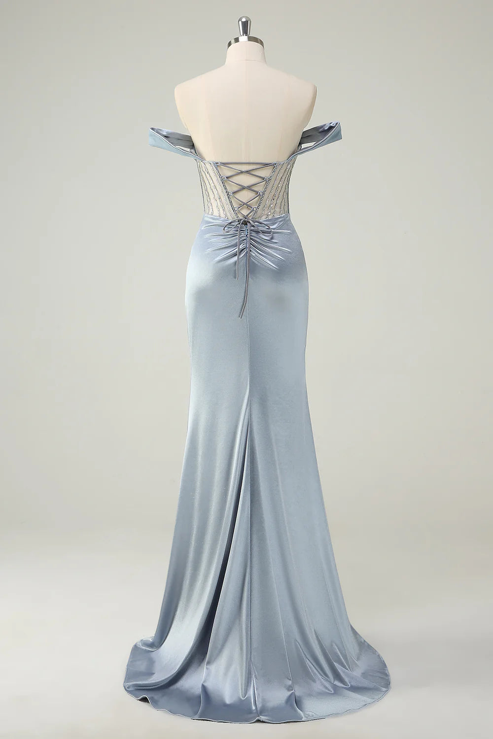 OKBBN Mermaid Off Shoulder Long Ball Dress