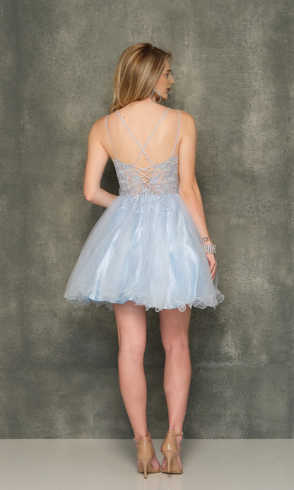 OKBBN beautiful bead embroidery see through tight corset with double thin shoulder straps Homecoming Dresses
