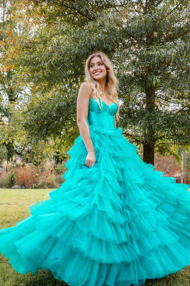 OKBBN Cute Sweetheart Layered Tulle Ball Dress