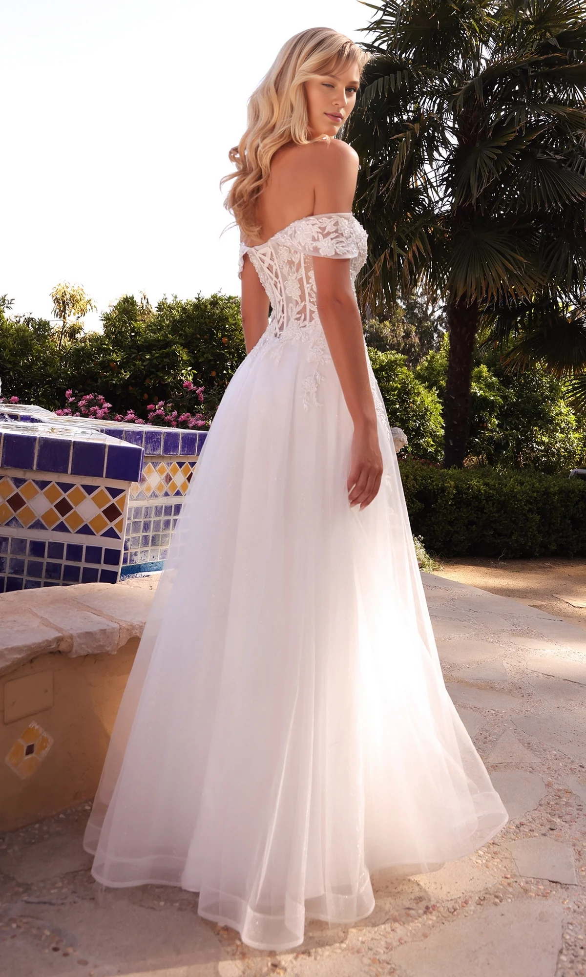 OKBBN's charming perspective tight fitting long ball gown
