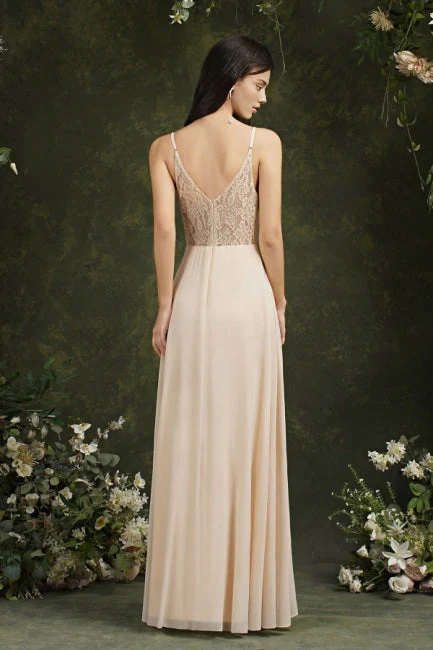 OKBBN minimalist slim shoulder sleeveless A-line satin pleated ball gown