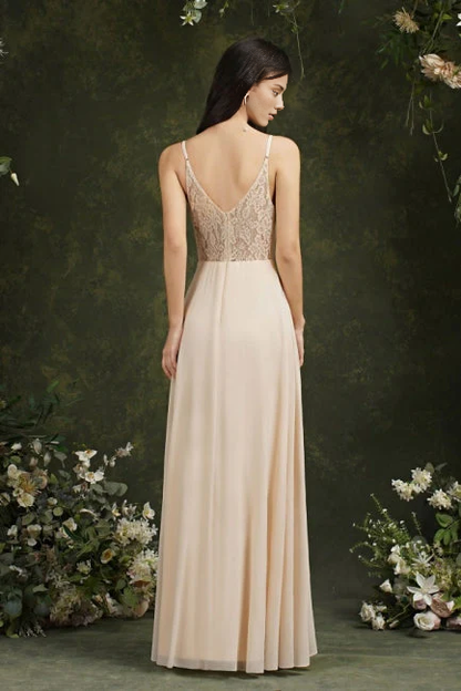 OKBBN minimalist slim shoulder sleeveless A-line satin pleated ball gown