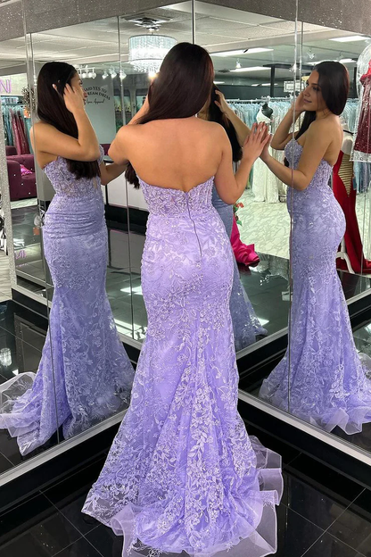 OKBBN Charming Mermaid Sweetheart Long Ball Dress