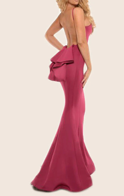 OKBBN Neck Hanging Knitted Long Ball Dress