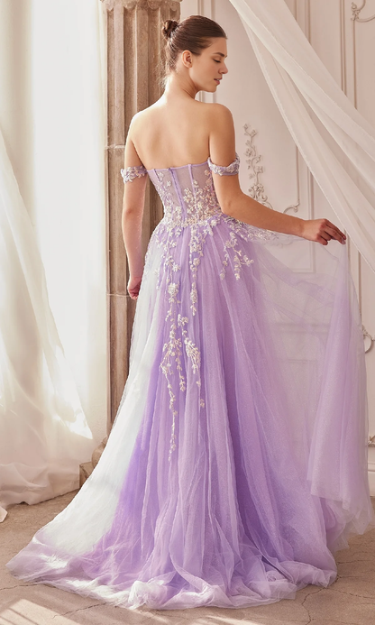 OKBBN Elegant Glitter Decorative Long Ball Dress