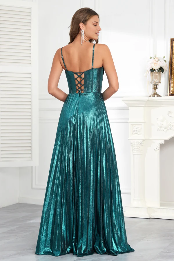 OKBBN Fashion Modern A-line Off Shoulder Strap Folded Ball Dress