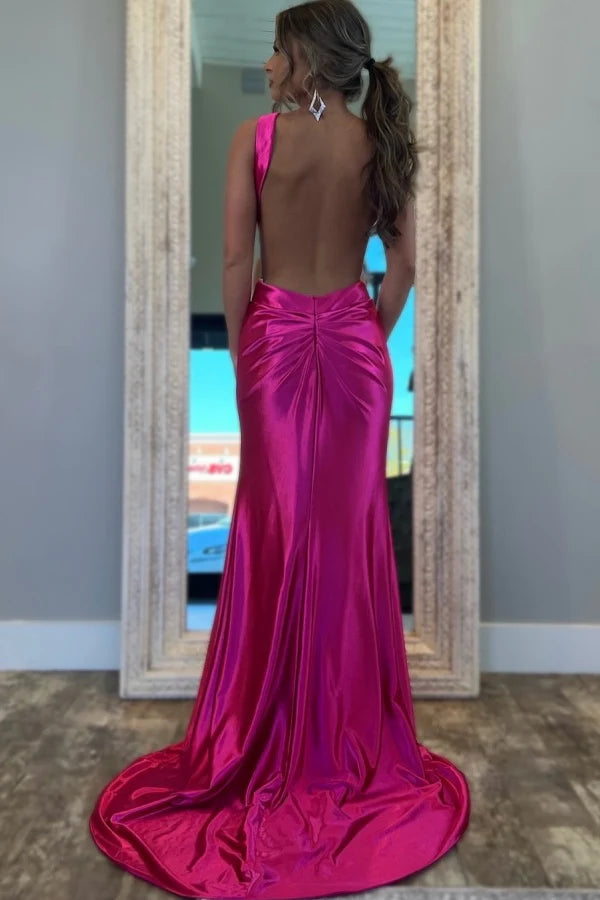 OKBBN sexy and hot mermaid camisole sleeveless pleated ball dress