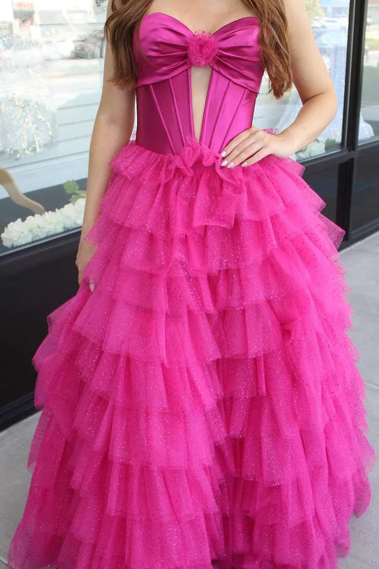 OKBBN Cute Ball Dress Sweetheart Tulle Long Ball Dress