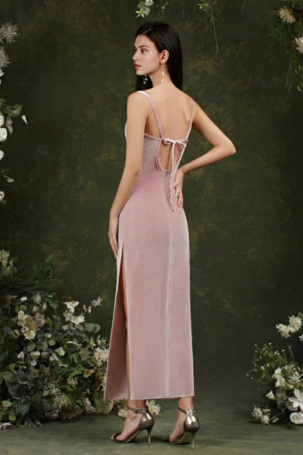 OKBBN slim shoulder strap sleeveless mermaid dance dress