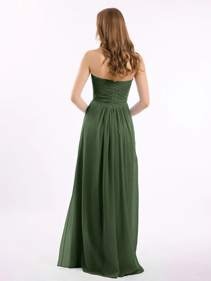 OKBBN off shoulder sleeveless chiffon bridesmaid dress