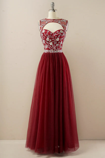 Beaded sheer dance party evening dress