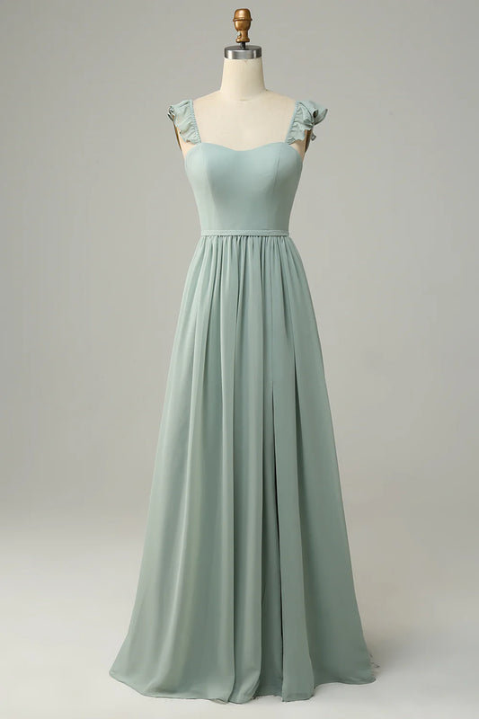 Elegant high-end color sweet style backless slim fitting bridesmaid costume
