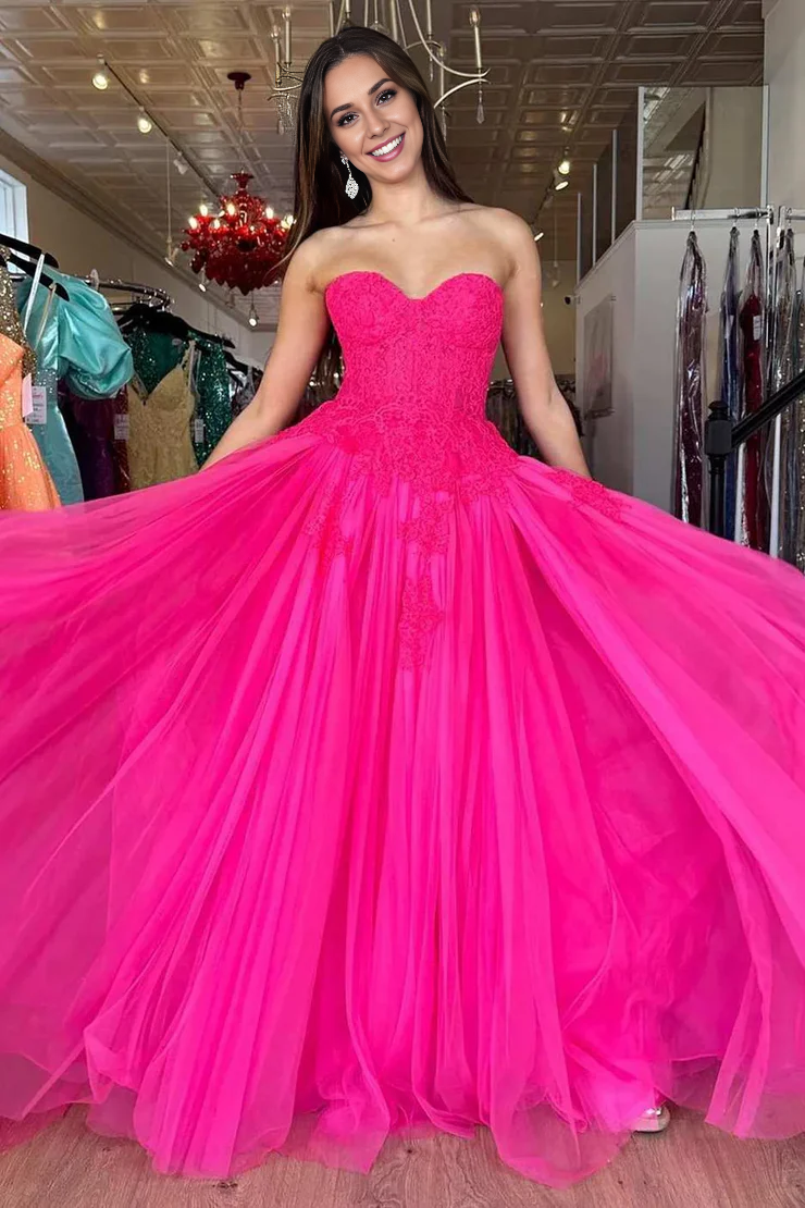 OKBBN Cute Ball Dress Sweetheart Tulle Long Ball Dress