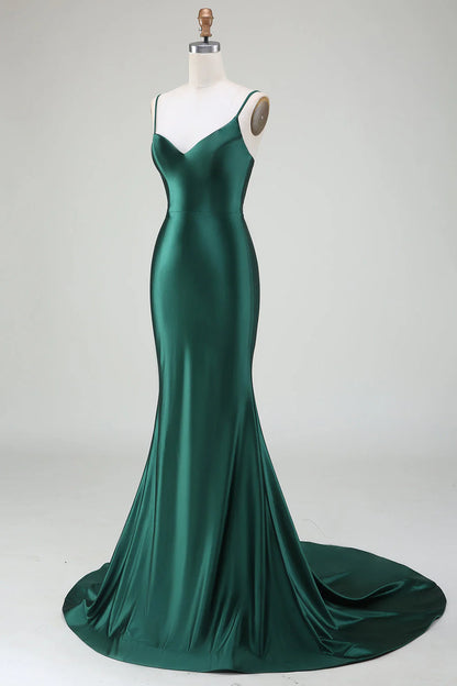 OKBBN Mermaid Strap Tail Long Ball Dress