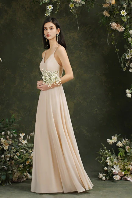 OKBBN minimalist slim shoulder sleeveless A-line satin pleated ball gown