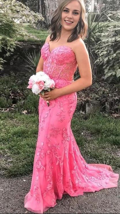 OKBBN Mermaid Sweetheart Lace Ball Dress