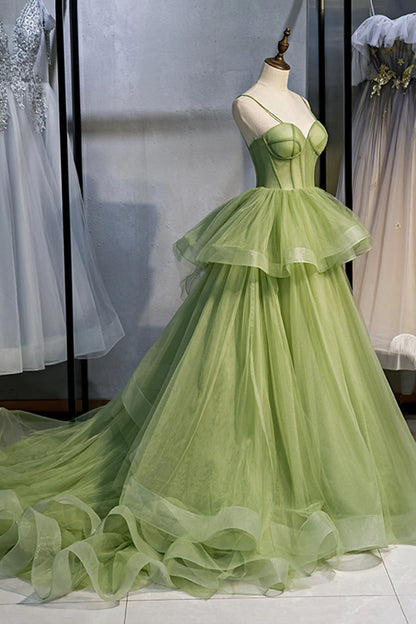 OKBBN Sweetheart Chiffon Long and Beautiful A-line Ball Dress