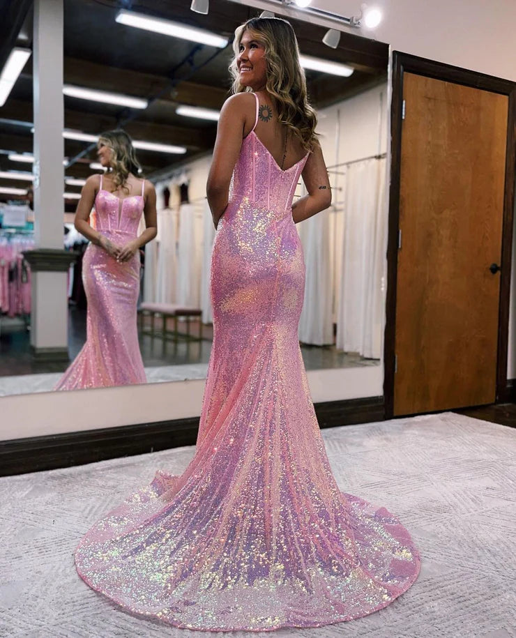 OKBBN Sparkling Mermaid Sweetheart Sparkle Long Dress