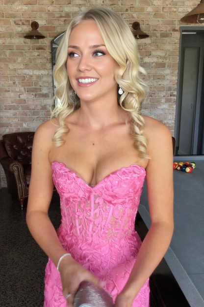 OKBBN Cute Mermaid Off Shoulder Lace Decal Long Split Ball Dress
