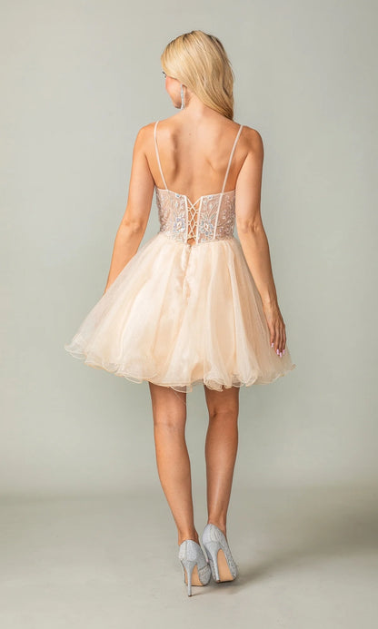 OKBBN cute lace up short tight corset embroidered skirt wrapped around backless Homecoming Dresses
