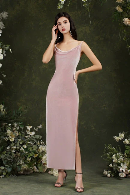 OKBBN slim shoulder strap sleeveless mermaid dance dress