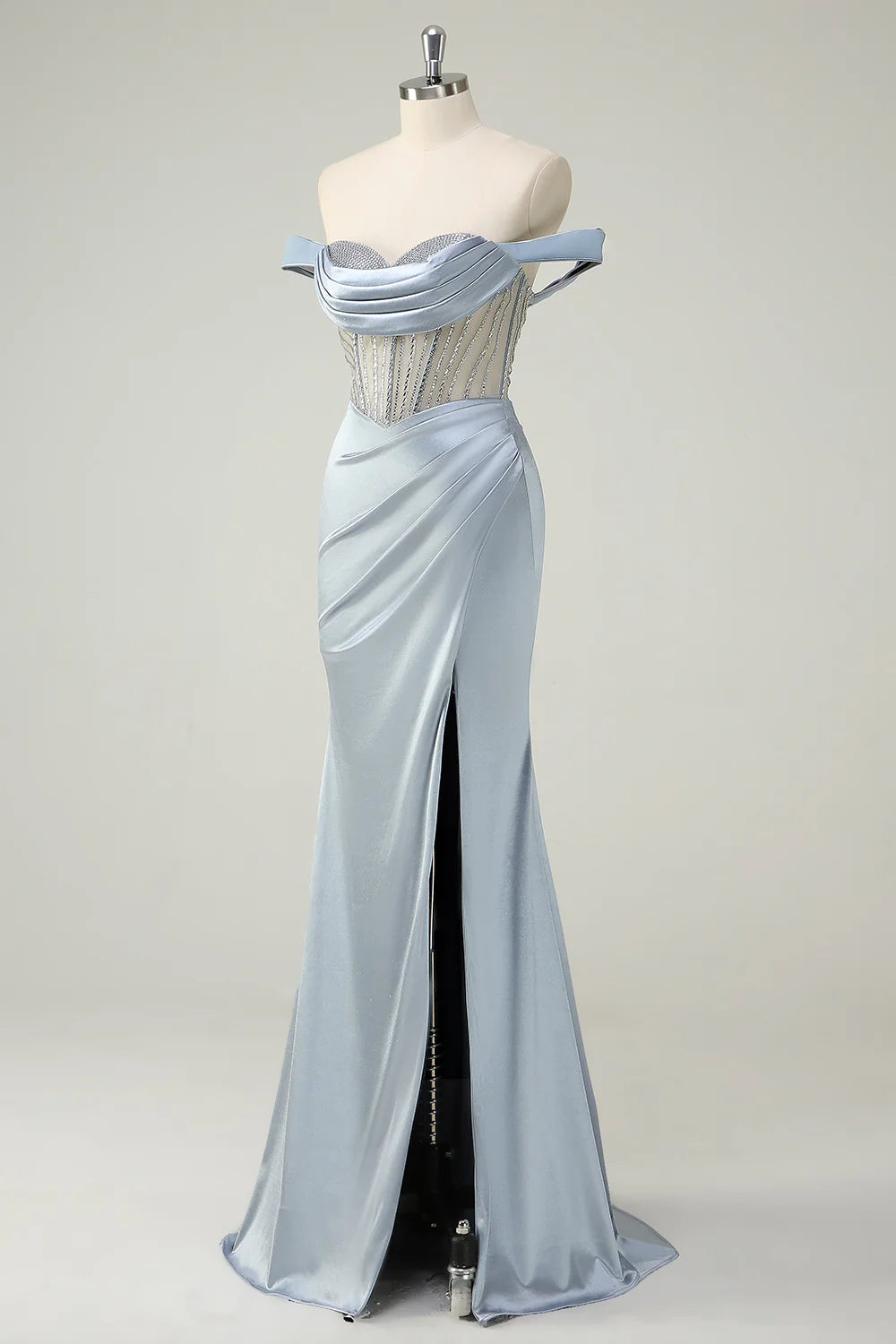 OKBBN Mermaid Off Shoulder Long Ball Dress