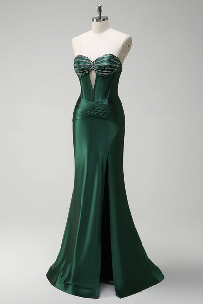 OKBBN mermaid slit tight corset hollow ball dress