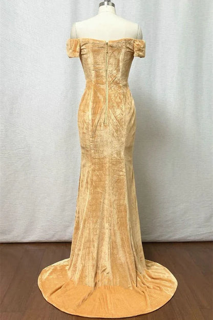 Off-the-Shoulder Mermaid Bridesmaid Dress
