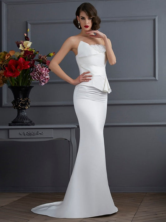 Small slim fit mermaid sleeveless handmade floral long satin dress