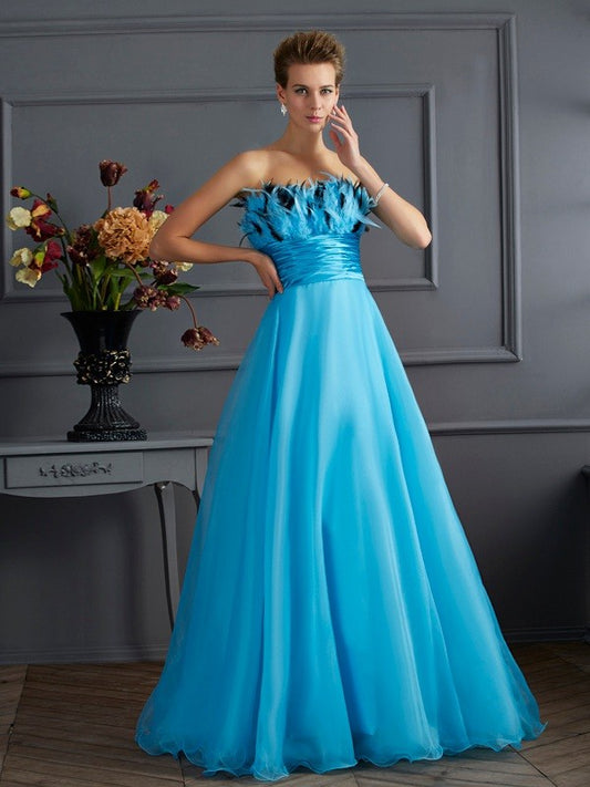 Sweet Princess Sleeveless Long Organza Dress