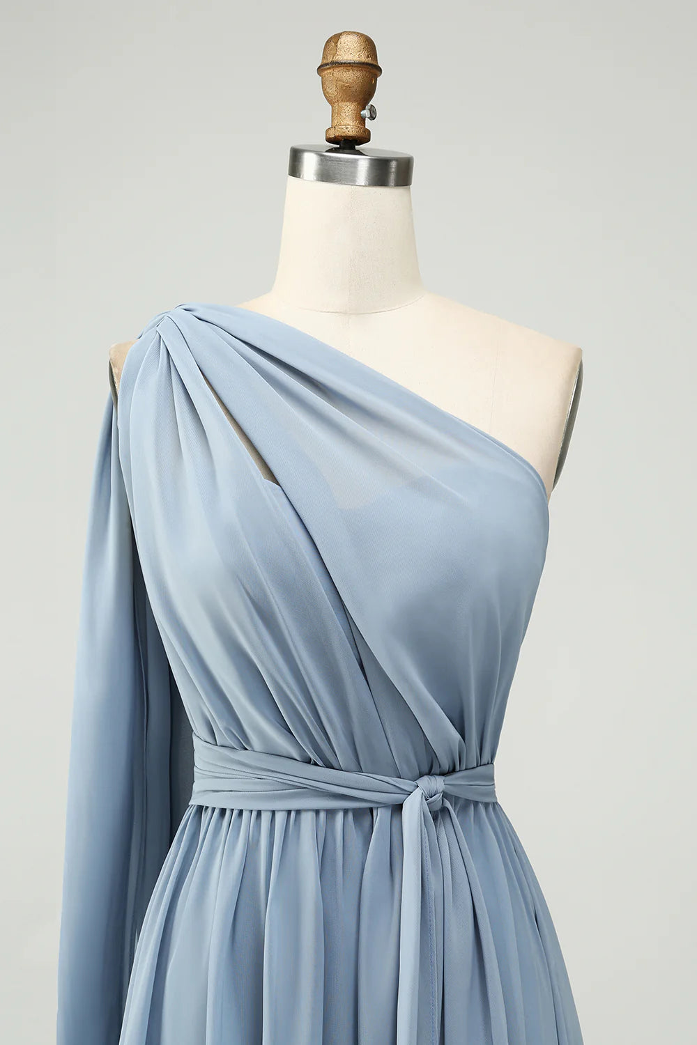 A Line Chiffon Convertible Long Maternity Bridesmaid Dress