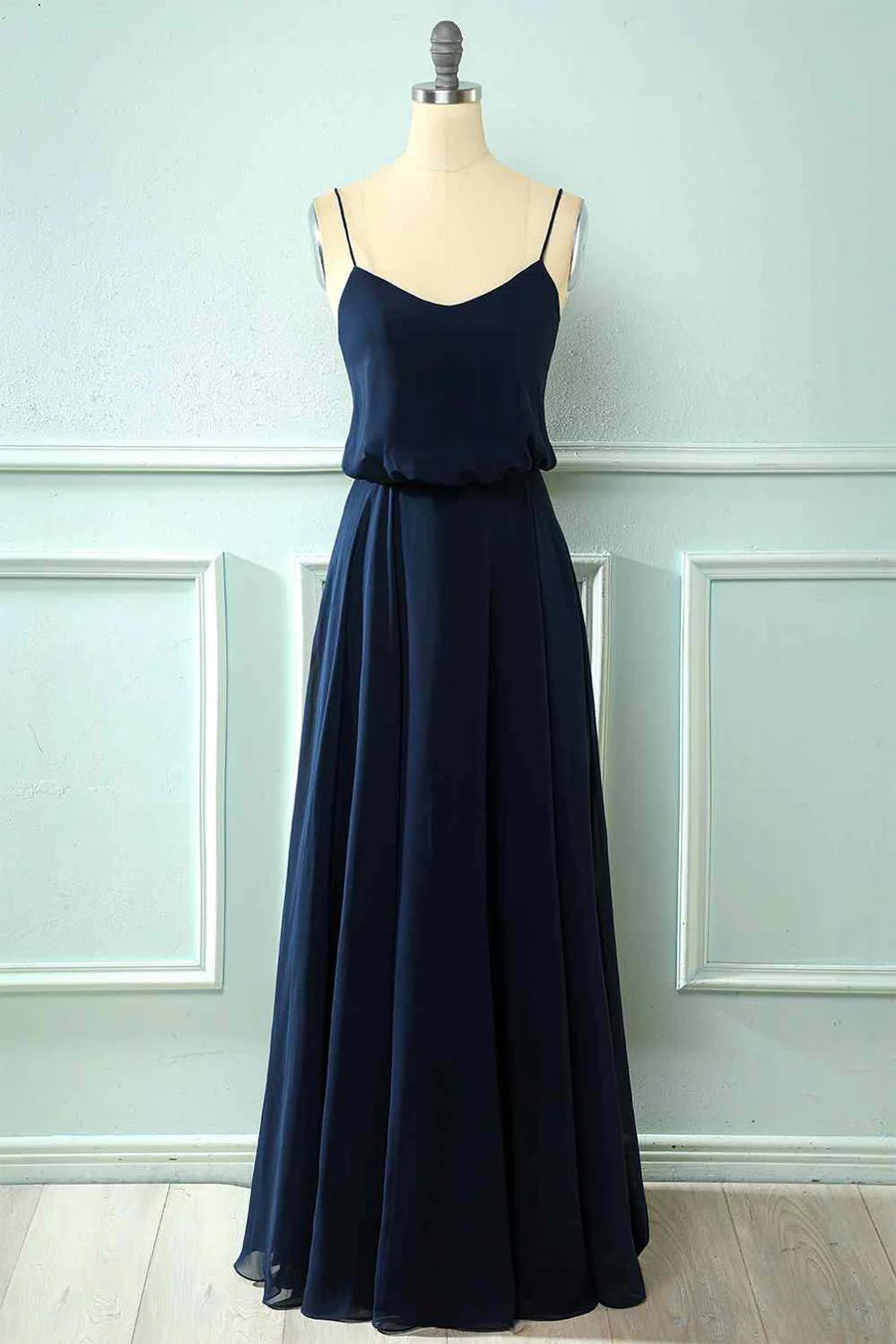 Chiffon Straps Bridesmaid Dress