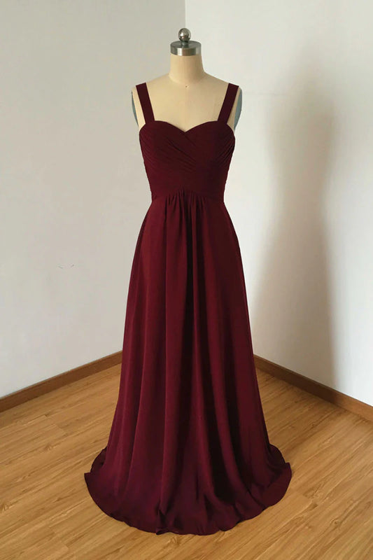 Simple Burgundy Evening Dress Burgundy Prom Dress