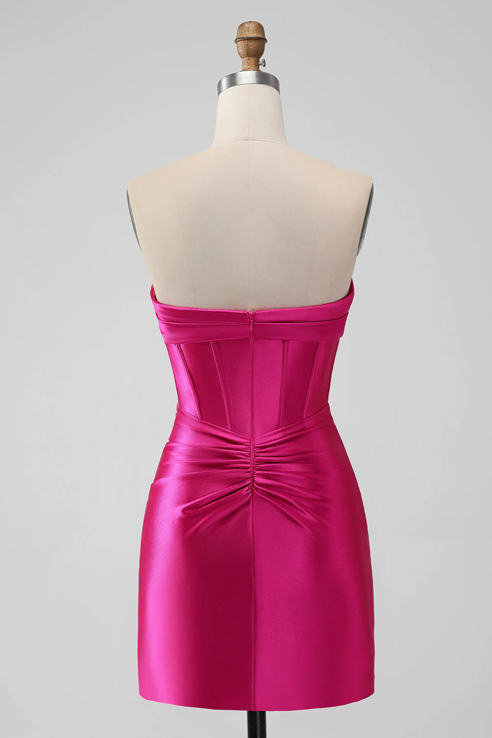 Bodycon Sweetheart Pleated Corset Short Homecoming Dress