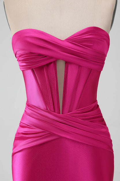 Bodycon Sweetheart Pleated Corset Short Homecoming Dress