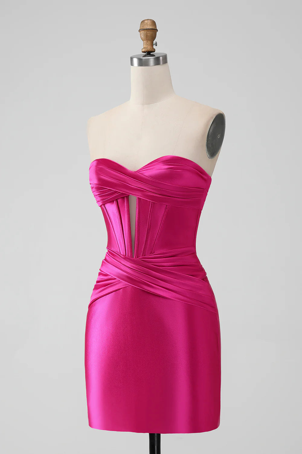 Bodycon Sweetheart Pleated Corset Short Homecoming Dress