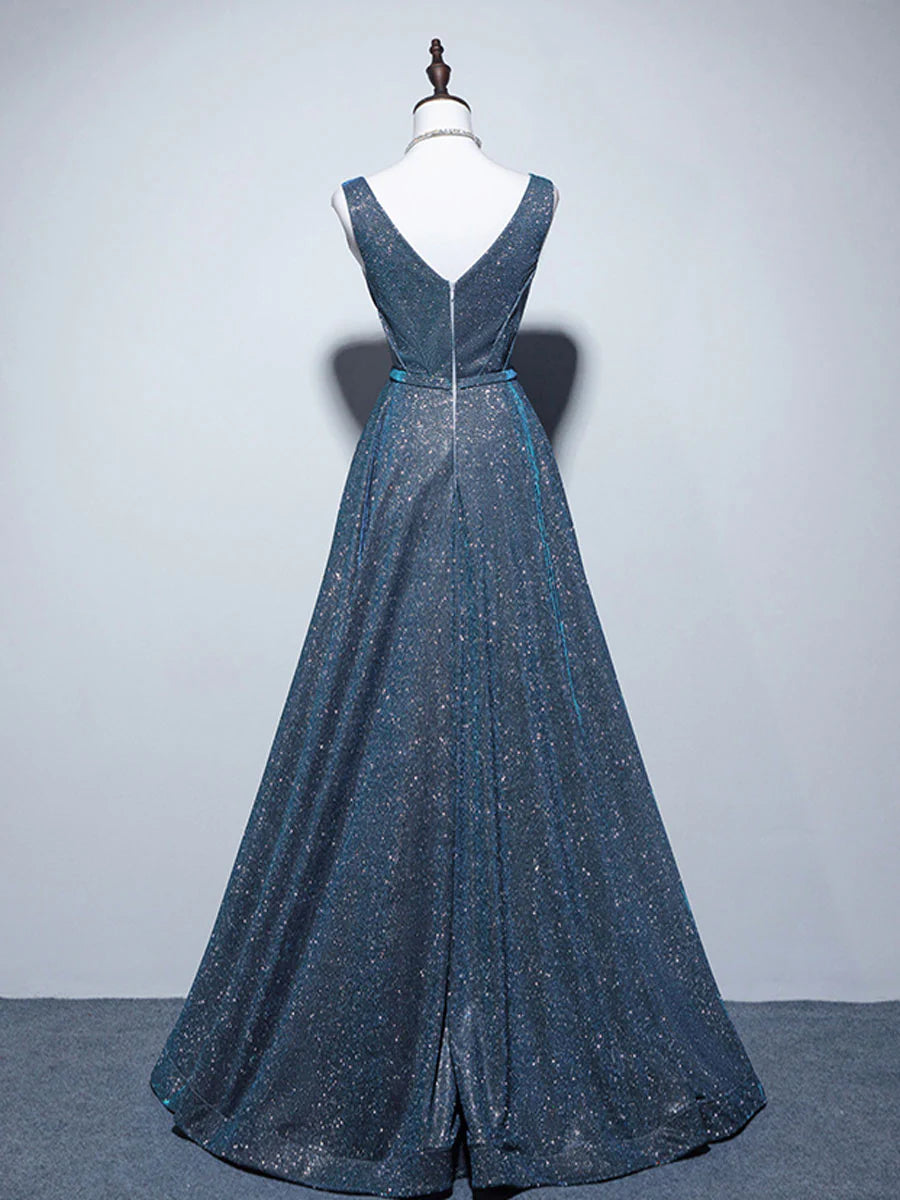 Black Mermaid Sequin Long Evening Dress Black Formal Dress