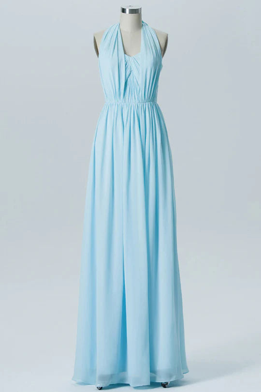 Light Blue Sweetheart Bridesmaid Dress