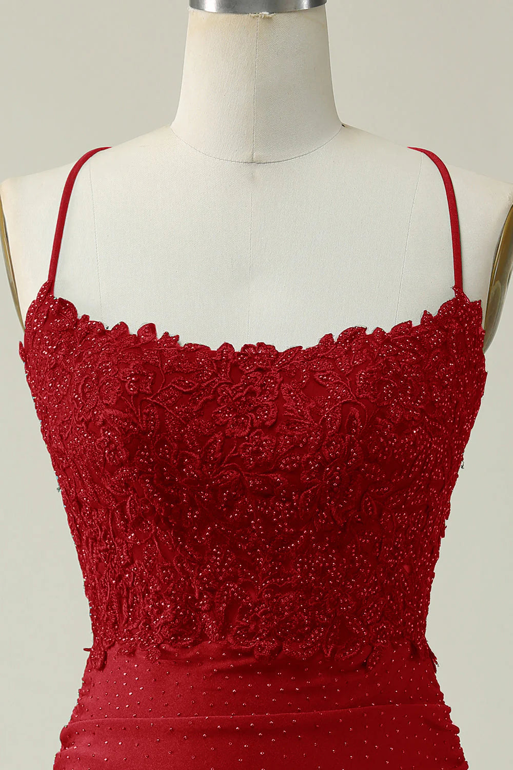 Dark Red Sheath Spaghetti Straps Short Homecoming Dress